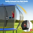thumbnail image 3 of 14 Ft Trampoline for Kids and Adults, Outdoor Trampoline with Fiberglass Rods and Smart Zipper System Zero Gaps, Segmart Recreational Trampoline with Enclosure Net, 880LBS Heavy Duty Trampoline, 3 of 8