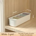 thumbnail image 4 of Yonrjhukm Lingerie Organizer, Sock Organizer, Tie Closet Box, Drawer Storage with 5 Compartments for Socks, Underwear, and Accessories, Space Saving, Compact Design, 4 of 4
