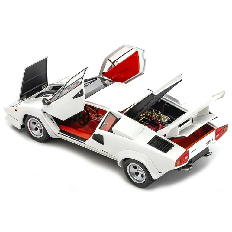 Diecast Lamborghini Countach LP500S White with Orange Diecast Lamborghini Countach LP500S White with Orange