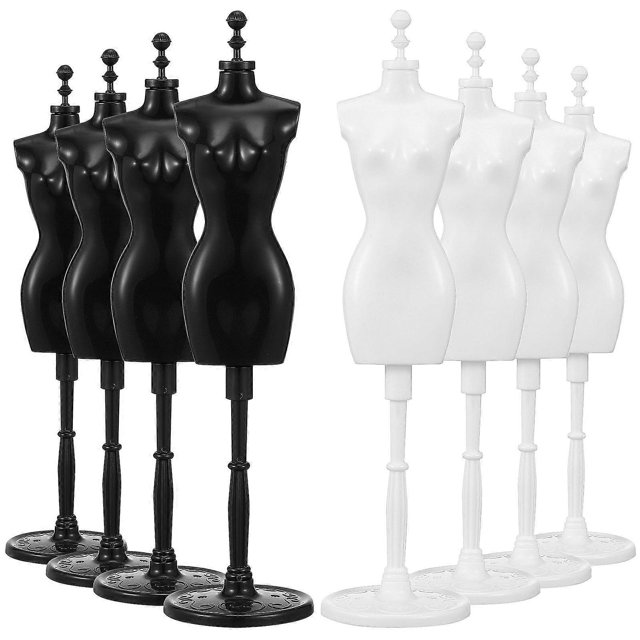 8pcs Doll Clothes Mannequin Mini Mannequin Stands Doll Mannequin for Clothes