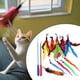 thumbnail image 5 of Teaser interactivo de plumas para , juguetes de varita retráctil con 10 , entrenamiento de ejercicio, suministros de juguetes para jugar Yinane Gatito Teaser Juguetes, 5 of 8