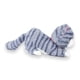 thumbnail image 5 of Gatito De Peluche Adorable Estirado Gris con Rayas Azules, 5 of 5
