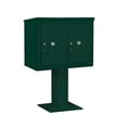 thumbnail image 1 of Salsbury Industries Pedestal Mounted 2 Door Front Load 4C Horizontal Cluster Box Unit with 2 Parcel Locker, 1 of 6