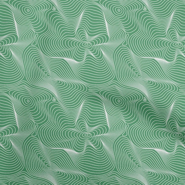 oneOone Georgette Viscose Green Fabric Moire Craft Projects Decor Fabric Printed By The Yard 42 Inch Wide