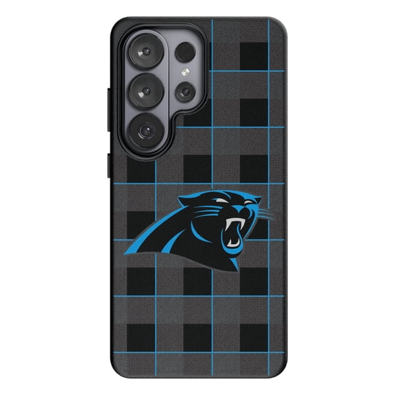 Keyscaper Carolina Panthers Plaid Galaxy Magnetic Bump Case