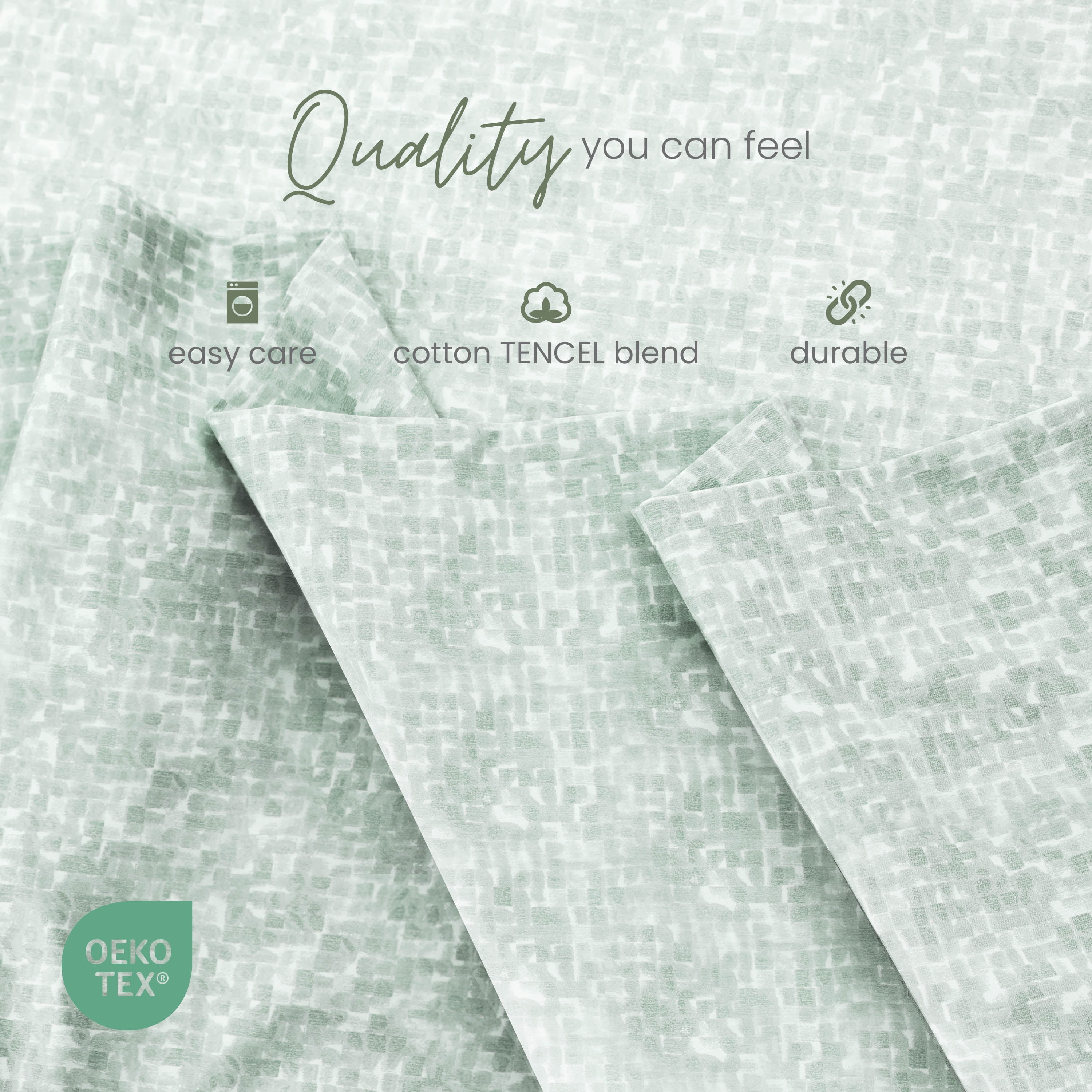 Martex Restore Cooling Bed Sheet Set, King, Echo Sage