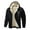 Black, variant on Men's Sherpa Hoodie Jacket Lined Zip Up Warm Hoodies Sweatshirt Winter Casual Hooded Coat Plus Size Christian Faith Outdoor Thermal Jacket with Zipper Pockets