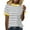 Yellow, variant on Prolriy Shirts for Women, Women's Spring Round Neck Stripe Splicing Loose Casual Short Sleeve T Shirt Womens Tops Spring Summer Tops for Women Black L
