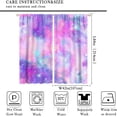 thumbnail image 2 of Galaxy Blackout Curtains Romantic Dreamy Pink Purple Art Print for Girls Bedroom Living Room Kitchen Decor Rod Pocket Window Drapes 2 Panels 84x84in, 2 of 6