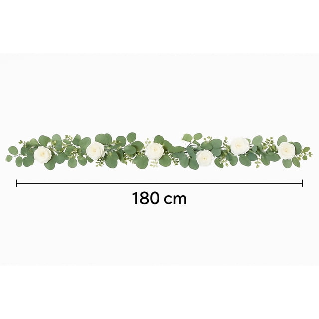 Christmas Fake Flowers Simulated Rattan Money Leaf Garland for Festive Decor