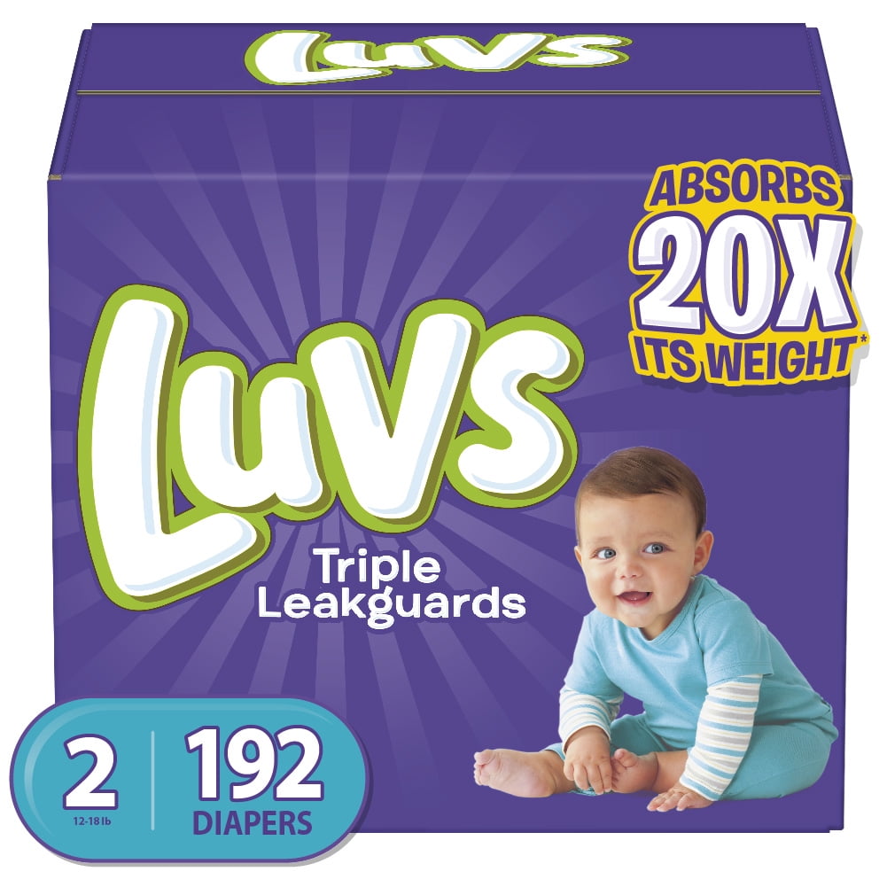 Luvs Triple Leakguards Extra Absorbent Diapers Size 2 192 Ct Walmart Com Walmart Com