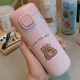 thumbnail image 3 of Cateissary Botella de termo al vacío de 350ML de dibujos animados, taza aislada de acero inoxidable, botellas de agua, tazas para viaje, Teteras Rosado, 3 of 6
