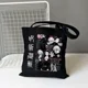 thumbnail image 5 of Jujutsu Kaisen bolso de lona para mujer, bolsa de hombro de Anime japonés, Ins Harajuku, bolsos de compras de dibujos animados Vintage de gran capacidad, 5 of 5