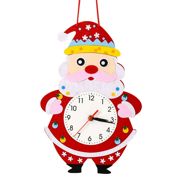 Clock Santa Straw Charm