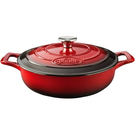 Cast Iron Casserole - La Cuisine LC 3179MB PRO Saute 3.75-Quart Cast Iron Casserole with Enamel Finish
