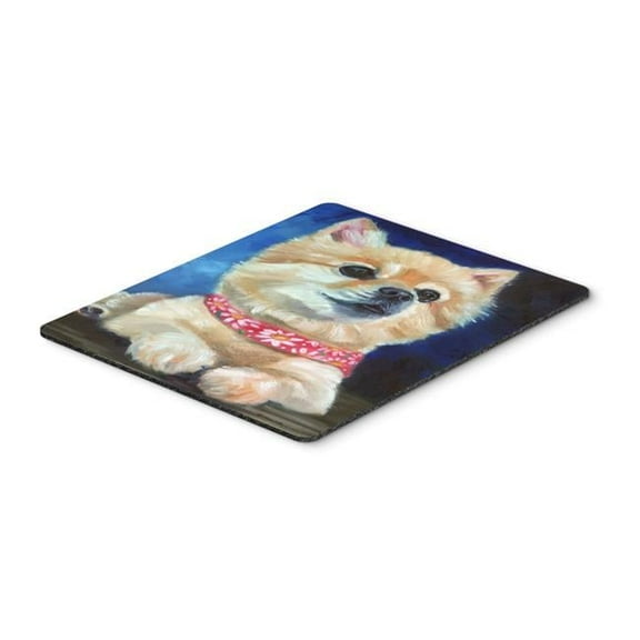 Fancy Bandana Pomeranian Puppy Mouse Pad, Hot Pad or Trivet