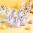 thumbnail image 4 of Bolsas de Regalo de Vacaciones Pequeñas, Bolsa de Almacenamiento a Prueba de Polvo de 14x16cm para Dulces de Pascua, Pequeñas Bolsas de Regalo de Pascua con Cordón, Bolsa de Poliéster Azul para Fiesta, 4 of 6