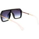 thumbnail image 3 of Gafas de sol clásicas siamesas de una pieza Bonito diseño retro elegante sin montura para mujeres y hombres Ormromra HMJM367-1, 3 of 5