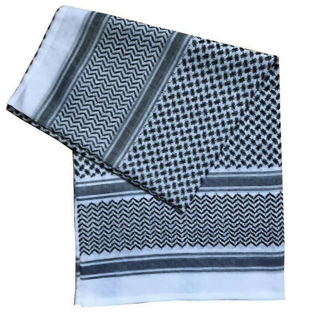 Adult Men Arab Head Scarf Keffiyeh Middle East Desert Shemagh Wrap Headwear Arabian Costume Accessories