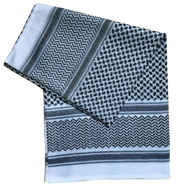 Adult Men Arab Head Scarf Keffiyeh Middle East Desert Shemagh Wrap Headwear Arabian Costume Accessories