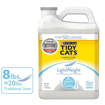 - Tidy Cats LightWeight Glade Tough Odor Solutions Clear Springs Clumping Dust Free Cat Litter - 8.5 lb. Jug