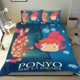 thumbnail image 1 of Ponyo en el Acantilado Conjunto de sábanas temático, trío de piezas, cómodo y amigable con la piel, diseño único, regalo de decoración para el hogar para familiares, amigos y fans,135cm *200cm, 1 of 6