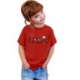 thumbnail image 4 of JAKANYQ T-Shirts Mode Décontractée pour Garçons et Filles, Imprimé Cœur, Col Rond, Manches Courtes, Rouge 3-4 Ans, 4 of 4