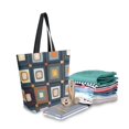 thumbnail image 2 of FORMRS Womens Canvas Tote Bag with Zipper Inner Pocket Shoulder Handbag, Square Harmony, 2 of 7