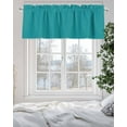thumbnail image 5 of Teal Valances for Windows Solid Color Valance Rod Pocket Light Filtering Short Window Treatments Curtains for Kitchen Bathroom Living Room Bedroom, 1 Panel, 60 x 18 Inch, 5 of 7