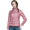 thumbnail image 6 of Women's Lightweight Packable Down Jacket – Warm Windproof Winter Coat with Recycled Insulation, Slim Fit Short Puffer Outerwear, No Hood, Zipper Closure, 6 of 7