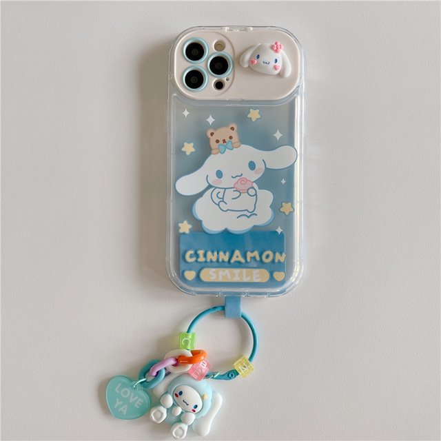 Funda de teléfono con diseño de estilo muñeca tridimensional, espejo de Hello Kitty, dibujos animados, para iphone Xr Xs 11 12 13 14 15Pro Max