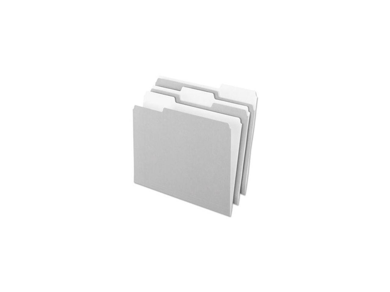 Pendaflex 4210 1/3 GRA 1/3-Cut Assorted Tabs Interior Letter File Folders - Gray (100/Box)