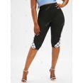 thumbnail image 2 of Leggings Capri de Talla Grande de Encaje de Flor Rosegal Leggings de talla grande, 2 of 5