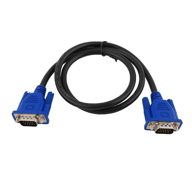 TV Computer Monitor Video Connectors Male to Male VGA Cable Blue