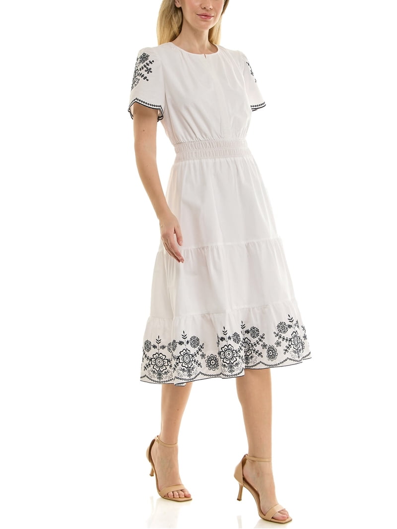 nanette nanette lepore pleated midi dress Nanette Nanette Lepore Women's Pleated Dress with Tie String, Nanette Navy, 2 at Amazon Women's Clothing store