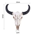 thumbnail image 3 of Yucurem Cow Skull Head Ornament Wall Hanging 3D Animal Statue for Home Decor (A), 3 of 10