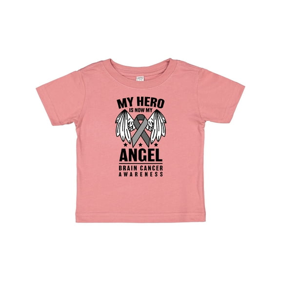 Inktastic My Hero is Now My Angel Brain Cancer Awareness Boys or Girls Baby T-Shirt