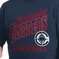 thumbnail image 5 of Men's G-III Sports by Carl Banks Navy LA Clippers Adaptive Headliner Fleece Crewneck Sweatshirt, 5 of 6