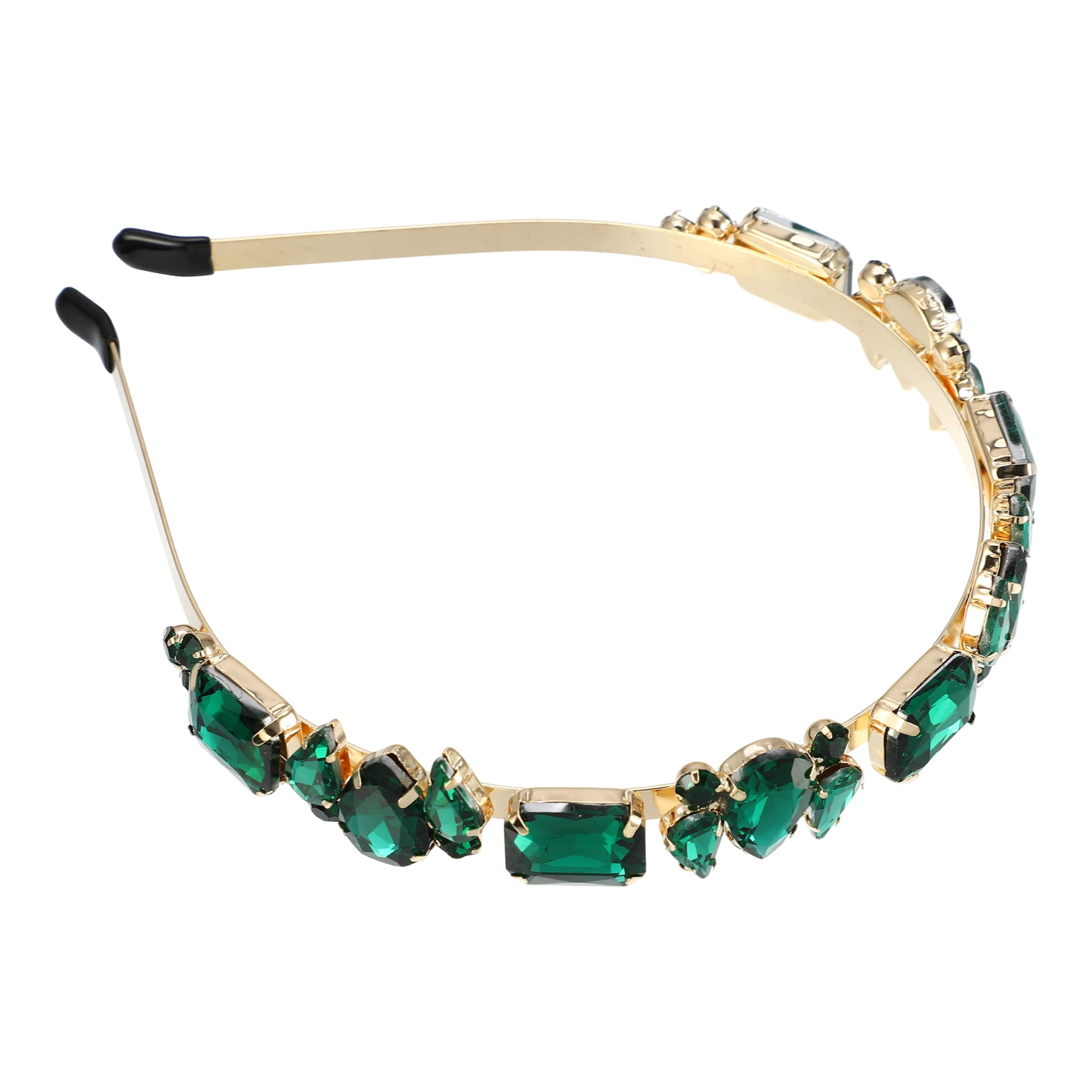 Unique Bargains Fashion Vintage Thin Rhinestone Green