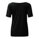 thumbnail image 5 of Blusa de manga corta con cuello en V para mujer, cómoda, informal, de manga corta Pompotops  hkajfhjk465735, 5 of 5