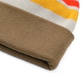 thumbnail image 4 of TOPTIE Bonnet Tricoté à Rayures Multicolores Hiver Doux Unisexe Bonnet de Sport avec Pompon-Rouge, 4 of 8