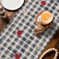 thumbnail image 3 of Red Blue Floral Table Runner 90 Inches, Independence Day Flowers Black Buffalo Plaid Bed Runner Dresser Scarves Tabletop for Indoor Outdoor Parties/Ceremony/Banquet, 13" x 90", 3 of 9