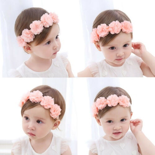 1Pcs Cute Kids Girl Baby Cloth Toddler Flower Bow Headband Hair Band Headwear 