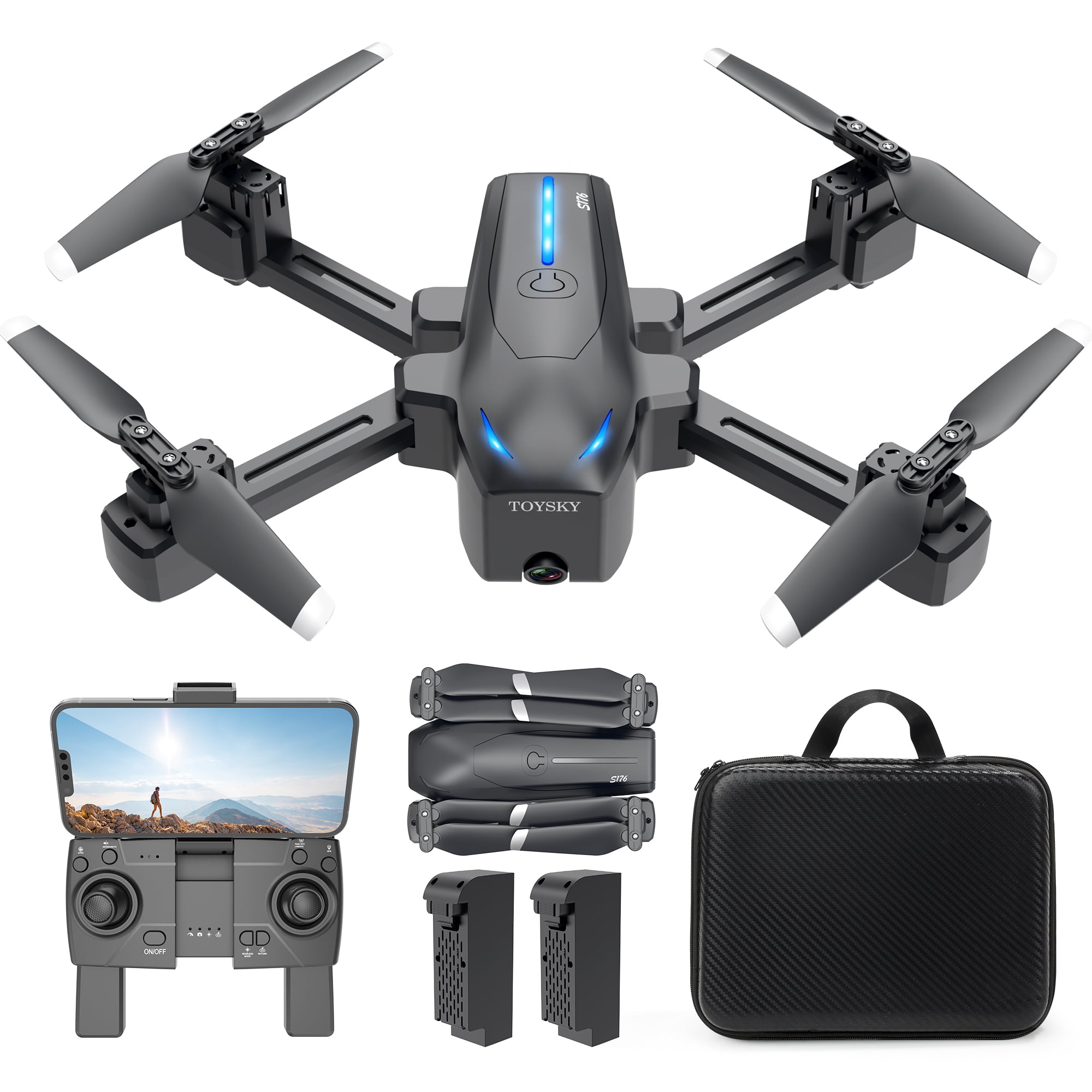 S176G GPS Drone with 4K Camera for Adults, RC Qudcopter with Auto Return Home, Smart Follow Me
