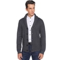 thumbnail image 4 of Purcoar Mens V-Neck c Long Sleeve Cardigan Cover-up, 4 of 9