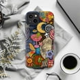 thumbnail image 6 of Psychedelic Cosmic Collage Phone Case, Trippy Frog Disco Moon Star Aesthetic Protective Cover for iPhone 16 15 14 13 12 11 Pro Max Plus Mini, 6 of 6