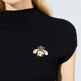 thumbnail image 3 of HOOUN Fashion Crystal Enamel Heart Bee Insect Brooch Pin Scarf Corsage Jewelry GifA:yq-White, 3 of 8