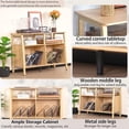 thumbnail image 6 of Fiogmub Record Player Table with Storage, Vinyl Record Storage Cabinet, Table for Turntables, 6 of 8
