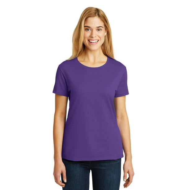 Hanes - Hanes Women's 100 Percent Cotton Short Sleeve T-Shirt. SL04 ...