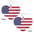 thumbnail image 2 of Leather Heart Earrings Dangle For Women America Flag Love Earrings Drop For Women, 2 of 6